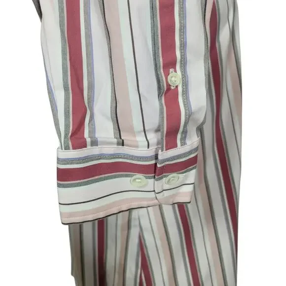 Faconnable Women's Striped Office Business Casual Long Sleeve Top Size Large - Picture 5 of 9